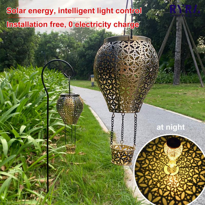 야외 정원 말뚝 장식 태양 Led 빛 IP65 방수 태양 빛 랜턴 화재 풍선 또는 물 수 태양 조명 램프